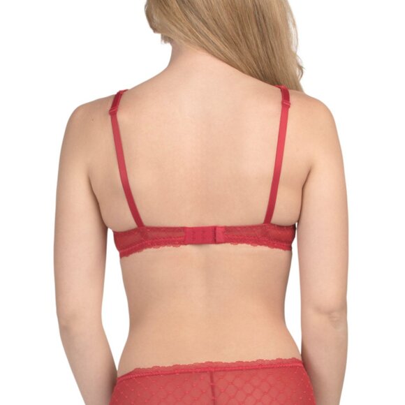 ANTIGEL BY LISE CHARMEL Red Pleasure Diary Demi Cup Padded Bra - Picture 2 of 2